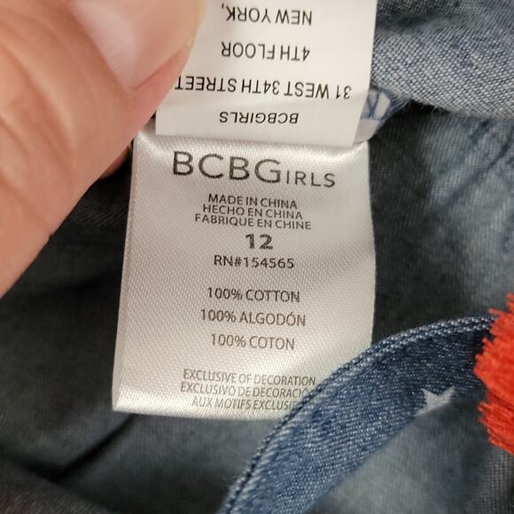 BCBG Girls chambray romper 12 - Picture 6 of 7